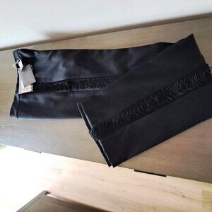 Alexander McQueen Black Trousers with Fringe Detail 2002